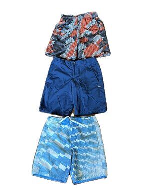 Lot of 3 Boys Shorts/Swim Trunks, Size XS (4-5), S (8-9) and YSM